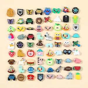 Custom manufacturer Printing Silicone characters Beads Diy Assorted Animal Silicone Focal Bead bulk for pen making