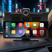 Moniteur CarPlay portable universel de 10,26 pouces, 360 °   Caméra embarquée 4K rotative avec Android Auto sans fil et WiFi 5G pour une conduite sécurisée