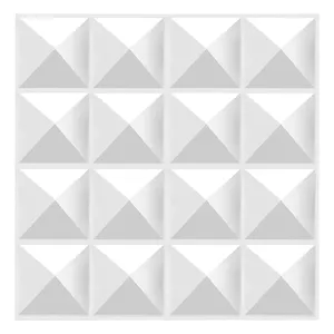 YuanYuan OEM Hot Sale White Acoustical Foam Tiles Sound Isolation Foam Pyramid Fireproof Foam Acoustic For Studio Soundproofing