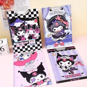 DHF794 baru Sanrioed kertas A4 papan klip Folder Kawaii papan tulis anime untuk anak-anak hadiah alat tulis perlengkapan sekolah