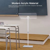Podio de Acrílico Transparente Personalizado, Diseño Moderno, Tamaño Pequeño, Desmontable, para Escuela, Supermercado, Hotel, Hogar, Bar
