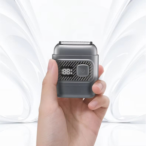 Mini <span class=keywords><strong>rasoir</strong></span> de poche portable <span class=keywords><strong>électrique</strong></span> sans fil rechargeable étanche à charge rapide triple lame à grille LED pour le voyage - Product Image 1
