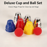 Tromperie Magique Professionnelle en Plastique Taille Unique : Trois Boules Apparaissent dans une Coupe – Accessoire d'illusion pour Magicien, Jouet Amusant avec Instructions