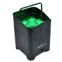 Yelang 10 projecteurs LED à batterie 6*18W avec télécommande sans fil WiFi DMX pour événements de bar/scène, 10 pièces/valise de transport