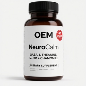 Suplemento para Adultos con 5HTP, GABA y L-Teanina para la Respuesta al Estrés y el Apoyo del Estado de Ánimo con Manzanilla y Magnesio, 60-120 Cápsulas - Product Image 1