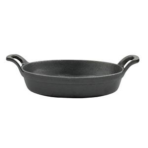 Padella antiaderente in ghisa profonda Pre-stagionata padella a doppio manico resistente - Product Image 2