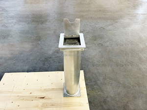 Poteau de sécurité télescopique en acier robuste à verrouillage automatique, galvanisé, pour protection de voie d'accès encastrée - Product Image 3