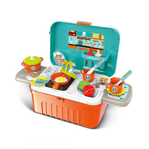 Juego de Cocina 3 en 1 para Niñas, Juguete de Imitación de Chef, Juego de Cocina para Niños con Maleta - Product Image 3