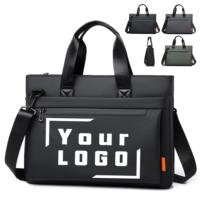 Sac à bandoulière pour ordinateur portable homme avec logo personnalisé, étanche, style classique de luxe pour le travail et les trajets quotidiens