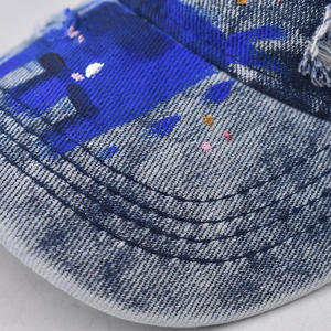 Gorra de béisbol Alpaca Camuflaje Patrón Vaquero Lavado Agua Graffiti Agujero Sombrero para el sol Al Aire Libre Cuatro estaciones 100% Poliéster Étnico - Product Image 4