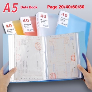 Nhà Máy Bán buôn hiển thị cuốn sách A5 kẹo màu thông tin tập sách 20/30/40/60 Túi thư mục PP rõ ràng túi nhựa thư mục tập tin - Product Image 2