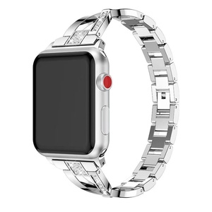 สายนาฬิกาข้อมือ Upro Sparkling Crystal X Chain สำหรับ Apple Watch 10 9 8 7 6 5 4 SE สายโลหะบิดเกลียวหรูหราสำหรับสุภาพสตรี - Product Image 3