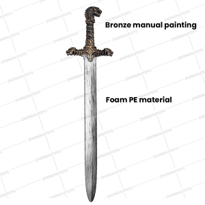 Espada de Juguete con Cabeza de Dragón Realista Vikinga de 72 cm, Accesorio Medieval de Plástico para Niños, Regalos para Fiestas de Disfraces de Halloween - Product Image 3