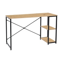 Bureau d'ordinateur moderne à cadre en acier avec étagère Bureau de bureau à domicile minimaliste