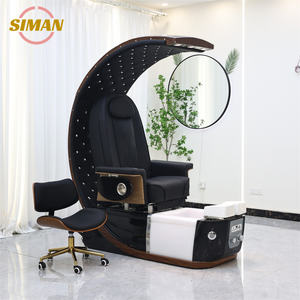 Sillón de Pedicura Siman, Eléctrico, Reclinable, con Masaje, Luces LED de 7 Colores, Multifuncional, con Lavabo para Spa de Pies - Product Image 1