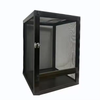 Luxe Triangle Motif Bouton Fermeture Chien Cage Durable Fer Aluminium Métal Plastique Verre Oiseau et Reptile Logement Boîte Emballage