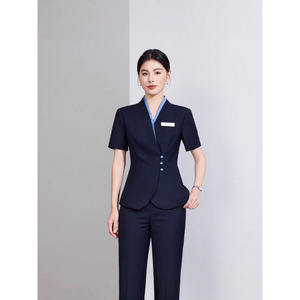 Hotel Receptionist Uniform Women Short Sleeve Suit Skirt Set Professional Workwear Summer 2026 - Product Image 2