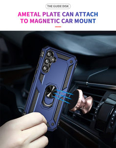 Funda de Armadura para Samsung Galaxy S25 Ultra S24 Plus S23 FE S22 S21 S20, anillo de Metal de rotación de 360 grados, funda de teléfono con soporte para coche - Product Image 4