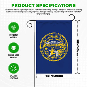 Factory Custom 12x18 Double Sided Garden Flag Us Nebraska Great Plains Agriculture Seal Design Patio Garden Flag - Product Image 4