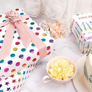 2025 New Design <b>Birthday</b> Stamping Gift <b>Wrapping</b> <b>Paper</b> 43*300 cm <b>Roll</b> Design <b>Wrapping</b> <b>Paper</b> 3 <b>Rolls</b> a Set - Product Image 5