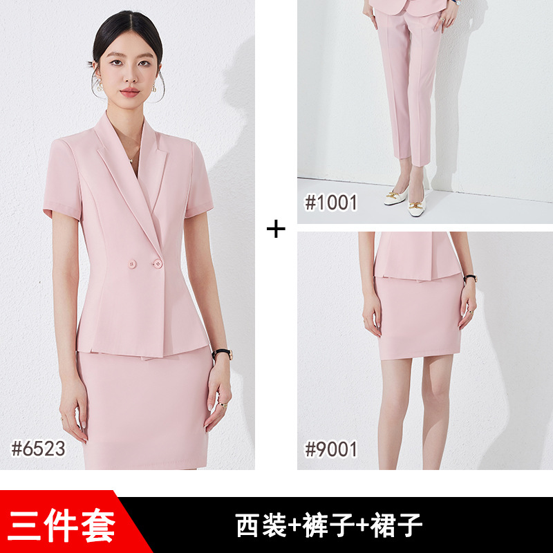 Pink suit pants and skirt
