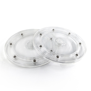 Trong suốt Acrylic Turntable cơ sở, nhựa trắng xoay hiển thị đứng, bóng mang nhựa màu đen Turntable - Product Image 5