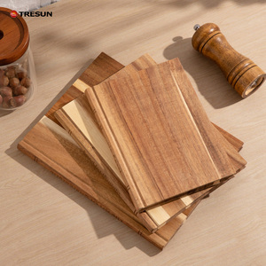 Ensemble de 3 planches à découper en bois d'acacia avec support, en forme de bibliothèque - Product Image 5