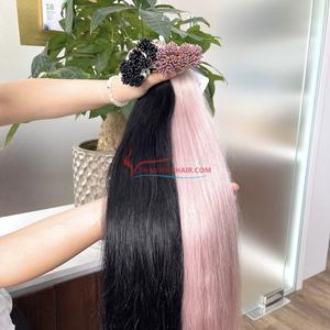 Meilleur prix de gros Premium I-Tip Kératine Extensions de cheveux humains Couleurs mélangées des styles avant-gardistes d'usine - Product Image 4