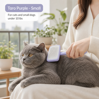 Brosse professionnelle pour animaux de compagnie avec caoutchouc ABS et aiguilles en acier inoxydable pour un démêlage en profondeur et l'élimination des poils chez les chiens et les chats