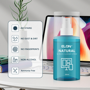 Tự nhiên 200ml máy tính xách tay làm sạch chất lỏng điện thoại di động <span class=keywords><strong>LCD</strong></span> làm sạch TV màn hình hiển thị <span class=keywords><strong>Cleaner</strong></span> với sợi nhỏ khăn - Product Image 2