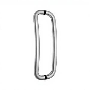 Manija de puerta de vidrio de lujo minimalista moderna, manija de puerta de madera de doble cara a través del panel, manija de puerta corredera - Product Image 4