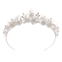 Couronne florale romantique en résine douce, diadème vintage en cristal pour bal de promo et anniversaire