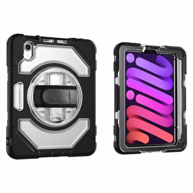 360 Degree Rotation Smart Protective Heavy Duty Rugged Tablet Cover for Mini 6 iPad Case for iPad Mini 6th Generation 8.3 Inch