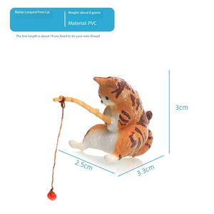Usine directe Durable PVC chat ensemble de pêche mignon Aquarium accessoire pour aquarium paysage décor Mini jouets - Product Image 5