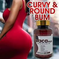 7500mg Max Maca Plus Capsules à base de plantes pour l'amélioration de la silhouette et l'agrandissement des fesses pour femmes, hommes et adultes, 120 unités, 2 lots