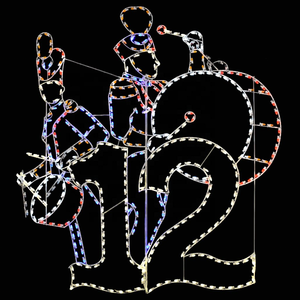 Tùy Chỉnh LED Dây Khung Hình 12 Ngày Giáng Sinh Ánh Sáng Motif Ngoài Trời Motif Đèn Số Cho Hạnh Phúc Năm Mới Trang Trí - Product Image 4