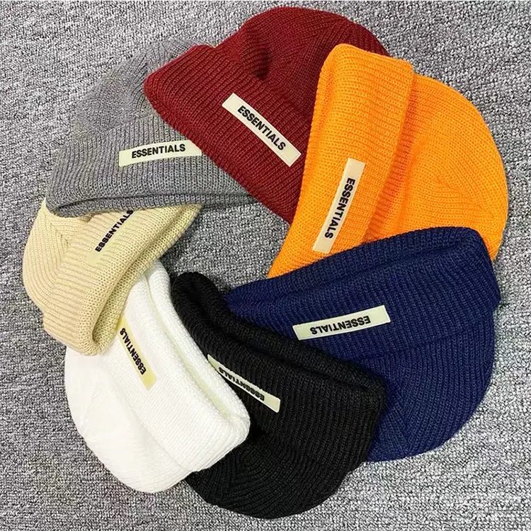 BSCI produttore all'ingrosso Unisex ricamo personalizzato Jacquard tessuto acrilico lana Beanie cappelli invernali