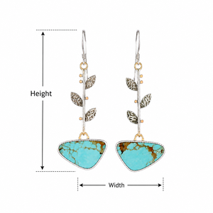 Orecchini pendenti lunghi a forma di foglia, colore verde vintage, orecchini pendenti in stile bohémien, gioielli alla moda per donna - Product Image 6
