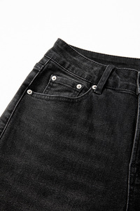 Jeans de Mujer Dear-Lover al por Mayor, Estilo <span class=keywords><strong>Boutique</strong></span>, Color Azul Marino, Dobladillo sin Rematar, Puños Únicos, Corte Recto, Talle Alto, Holgados - Product Image 5