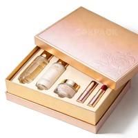 Scatola Rigida Personalizzata per Siero, Confezione in Cartone con Lamina d'Oro per Set di Bellezza e Fragranze di Lusso, Scatola Regalo