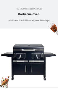 <span class=keywords><strong>Barbecue</strong></span> à charbon de bois robuste pour l'extérieur, chariot de <span class=keywords><strong>barbecue</strong></span> portable en <span class=keywords><strong>fonte</strong></span>, fabrication sur mesure OEM, usine source - Product Image 4