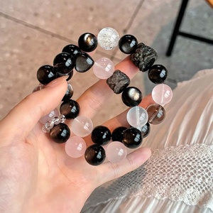 Pulsera Étnica de Cristal con Cuentas de Diamantes de Imitación para Parejas, 12mm, Diseño de León Guardián, Energía Curativa, Protección, Regalo, Venta al por Mayor, OEM Personalizado - Product Image 2