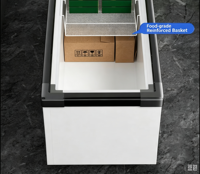 Congelador comercial con puerta corrediza de vidrio para helados y gelato, ideal para tiendas de conveniencia.