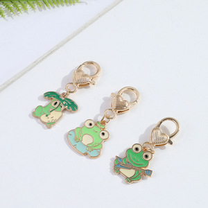 En gros, porte-clés en métal à l'effigie d'animaux de dessin animé mignons, pendentif de clé <span class=keywords><strong>grenouille</strong></span> tendance, pendentif de sac bouton homard 'Love' - Product Image 2