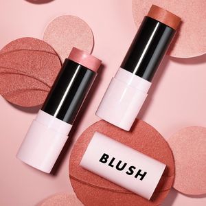 Vente en gros Blush Crème Vegan Logo personnalisé Contour du visage pigmenté Teinte Lèvres Joues Surligneur Bâton Maquillage Crémeux pour Joue Lèvres - Product Image 2
