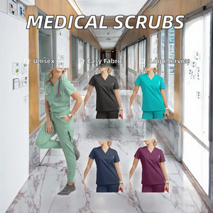 Conjunto de Uniforme Médico para Mujer, Cuello en V, Algodón y Poliéster, Pantalones Tipo Jogger, Varios Colores Disponibles - Product Image 2