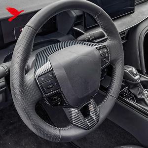 ฝาครอบพวงมาลัยภายในสำหรับ <span class=keywords><strong>Toyota</strong></span> CH-R <span class=keywords><strong>CHR</strong></span> AX20 2023-2025อุปกรณ์ตกแต่งรถยนต์ฝาครอบพวงมาลัยตกแต่งซ้อนทับสไตล์คาร์บอนไฟเบอร์ - Product Image 3