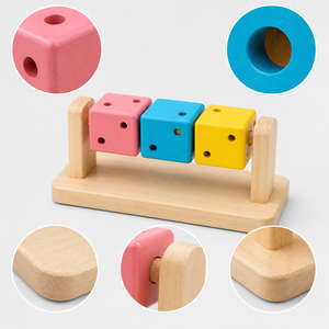 <span class=keywords><strong>Cubo</strong></span> de Diversión para Hámster, Juguete de <span class=keywords><strong>Madera</strong></span> para Masticar, Modelo Cuadrado Golden Nest D192, Hecho de <span class=keywords><strong>Madera</strong></span> Sólida, Colorido, Guangdong, 114g - Product Image 3