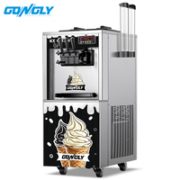Gongly Commercial 110V 1700W Ijsmachine 3 Smaken Auto-Schoon Softijs Maker Voor Café Snackbar Gemaakt Chocolade