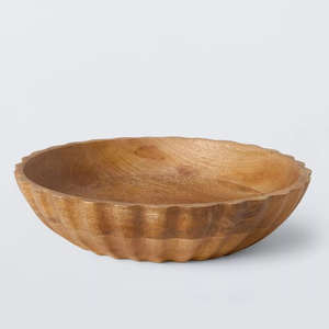 Tazón de Madera Maciza Hecho a Mano al por Mayor, Tazón de Madera Natural para Servir, para Cocina, Comedor, Ensaladas y Decoración del Hogar - Product Image 6
